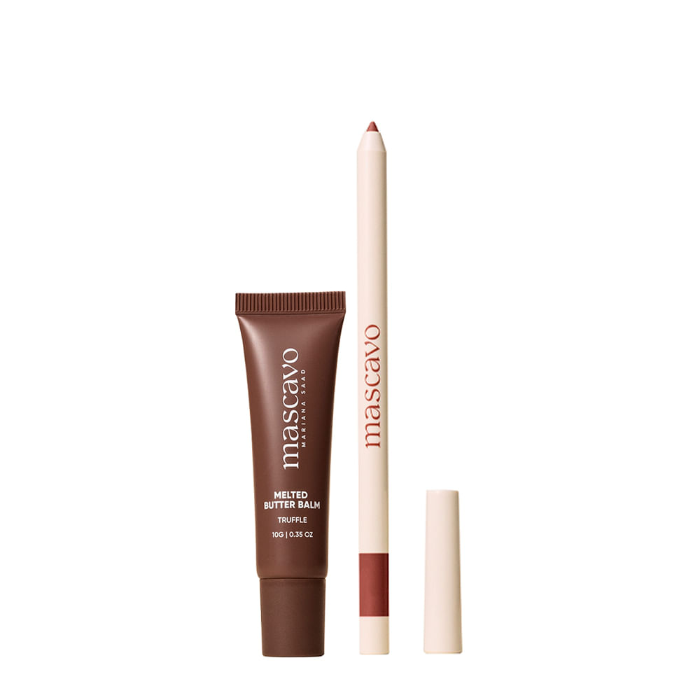 Kit Mascavo Wonder Lips Lapiseira Labial Pecan 0,3g + Lip Balm Truffle 10g