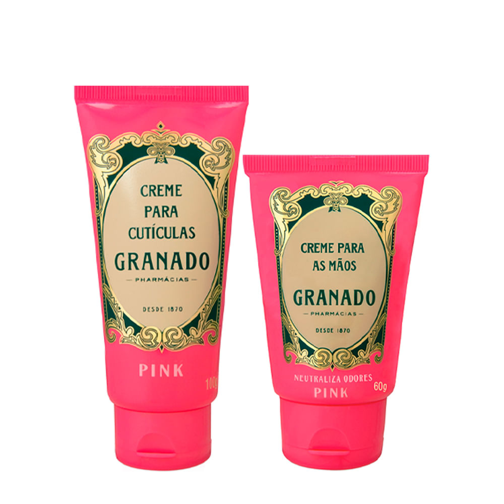 Kit Granado Pink Creme para Mãos 60g + Creme para Cutículas 100g