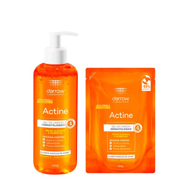 Kit Facial de Limpeza Darrow Actine Gel com Refil - Gel 400g + Refil 300g Kit