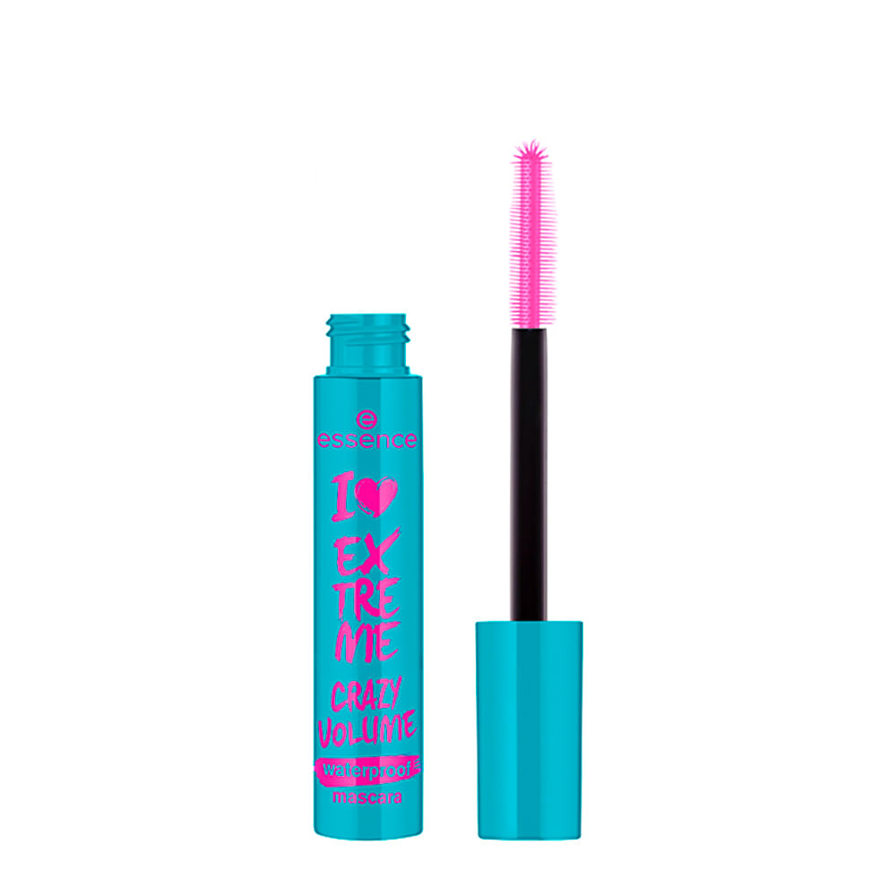 Máscara para Cílios de Volume Essence I Love Extreme À Prova D'Água Crazy Volume Preto 12ml