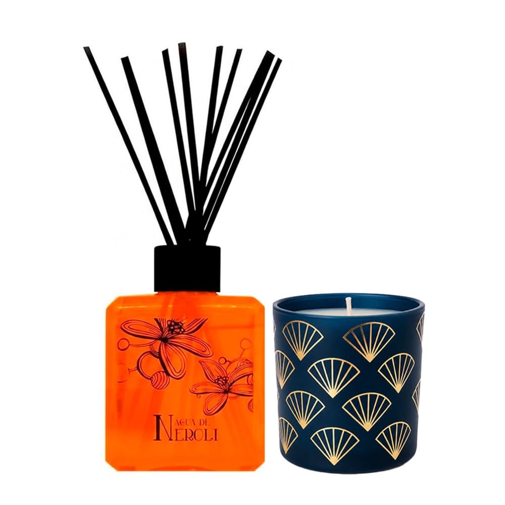 Kit Difusor Phebo Águas Neroli 250ml + Vela Granado Bossa 180g