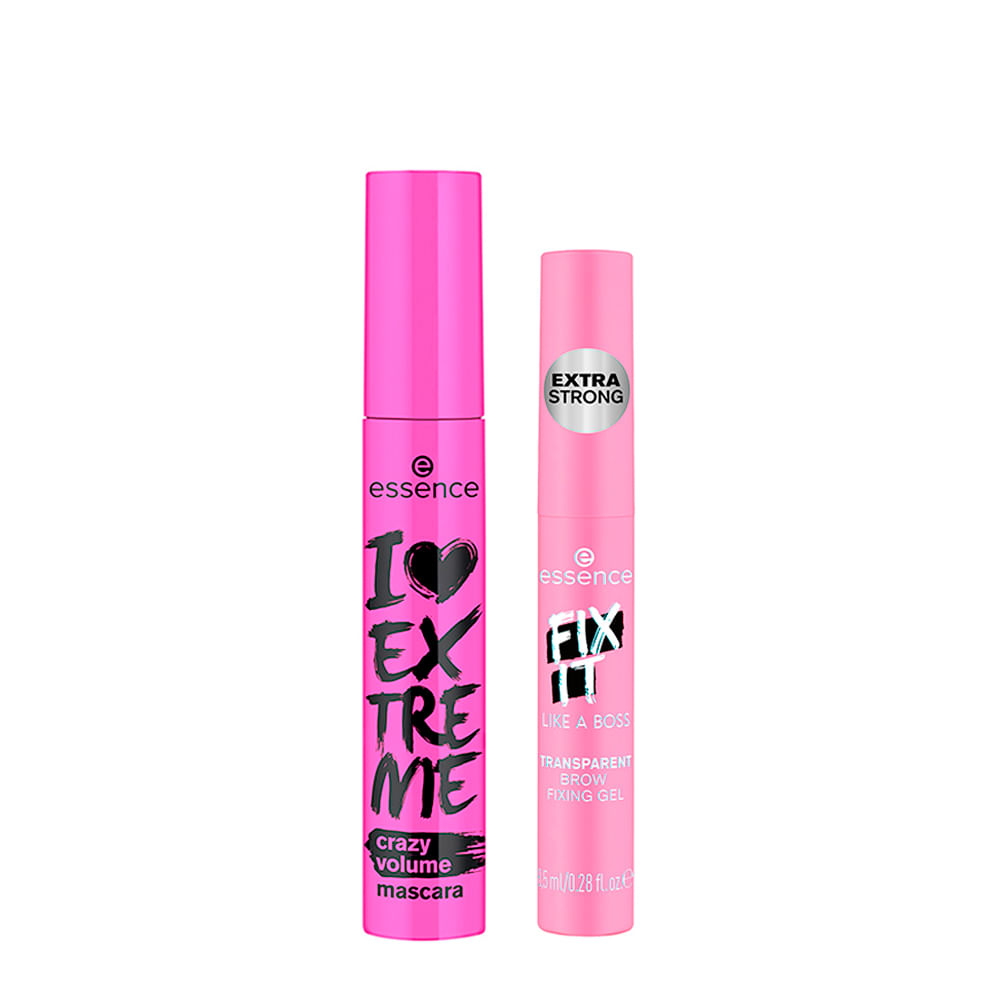 Kit Essence - Máscara para Cílios Preta 12ml + Máscara para Cílios Transparente 8,5ml