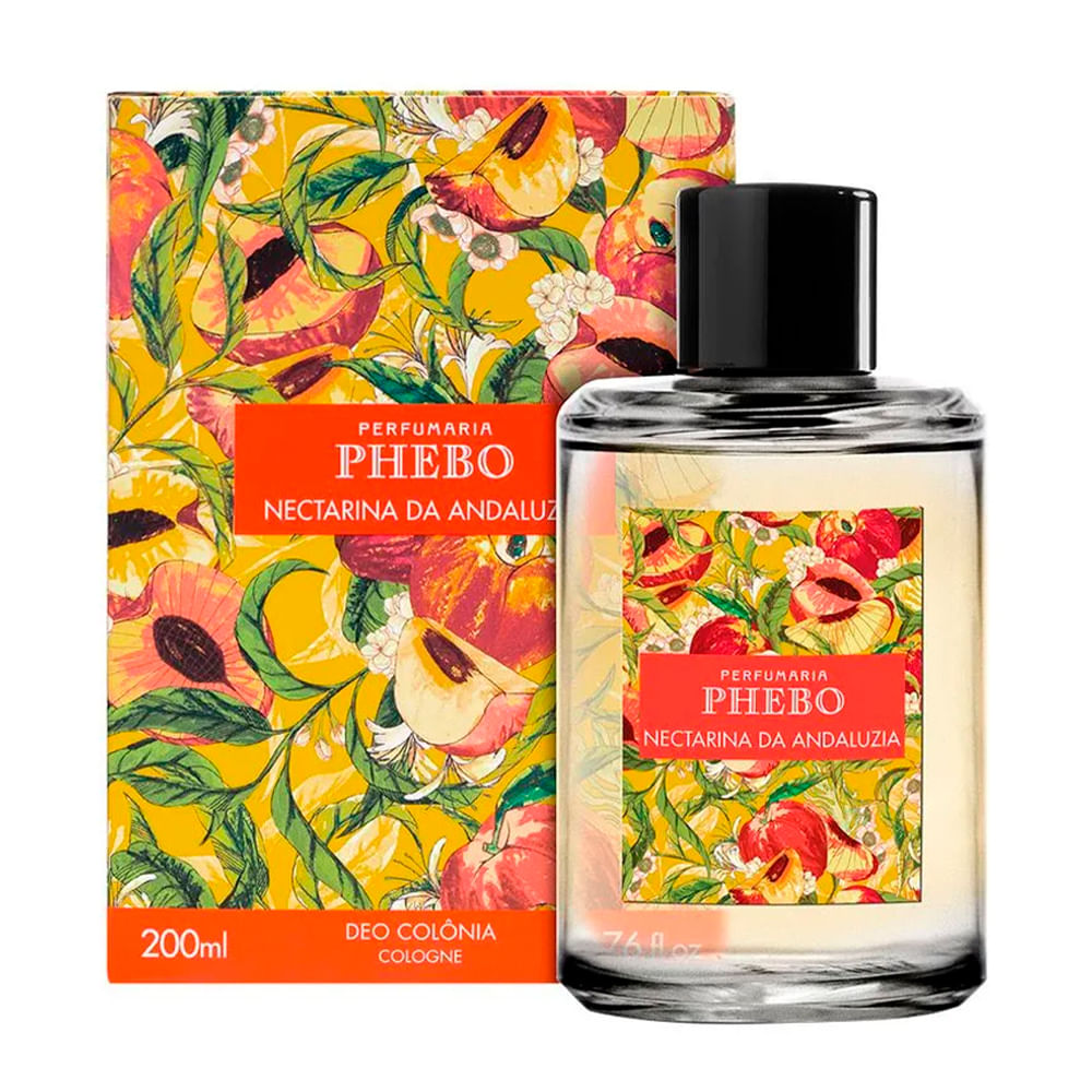 Colônia Phebo Mediterrâneo Nectarina da Andaluzia Unissex 200ml