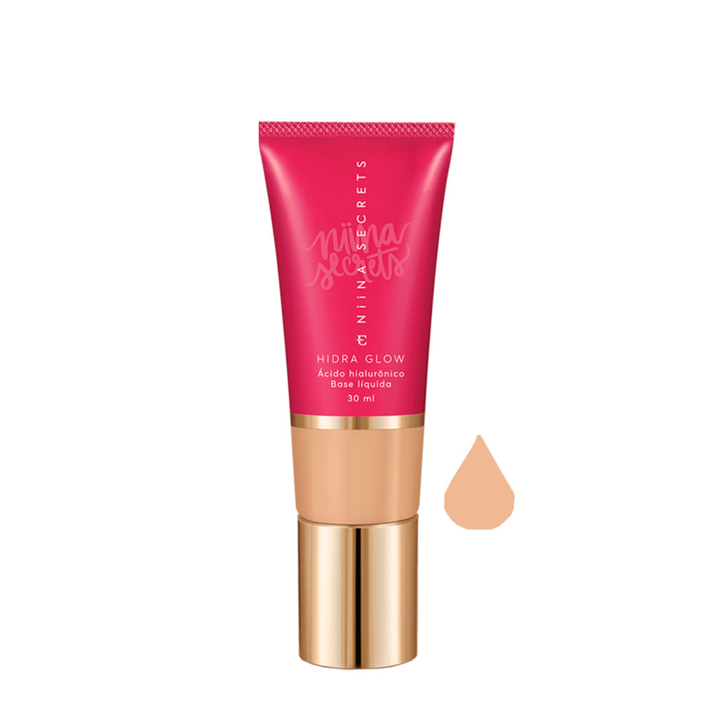 Base Líquida Eudora Niina Secrets Hidra Glow Natural 10 30ml