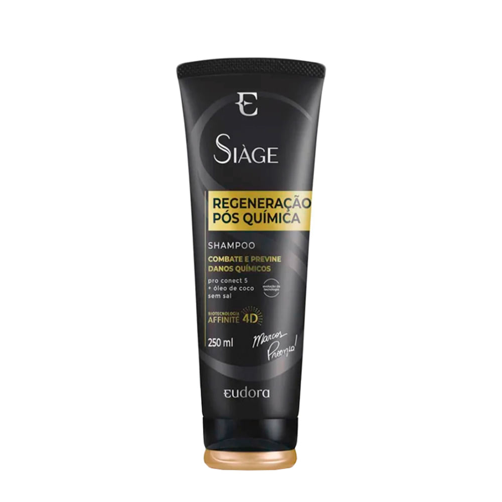 Shampoo Eudora Siàge Regeneração Pós Química 4D 250ml