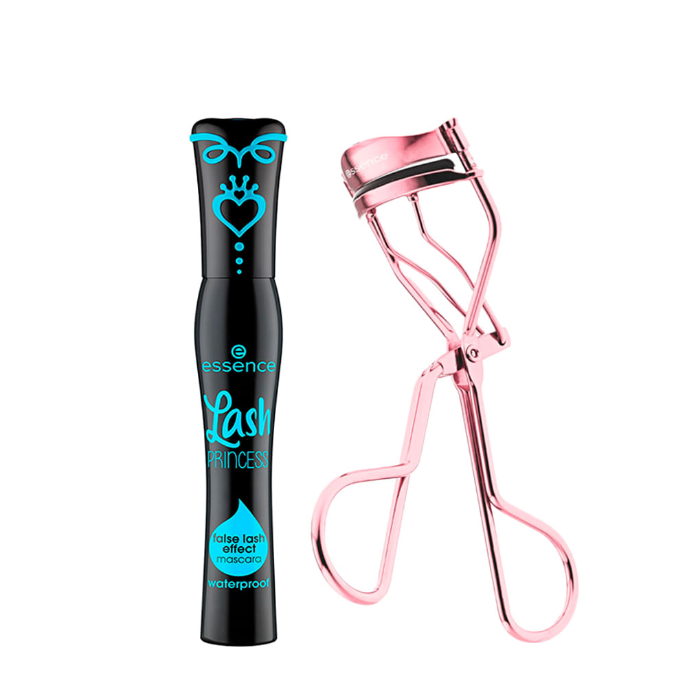 Kit Essence Máscara para Cílios Preta Lash Princess Waterproof + Modelador de Cílios All The Way Up