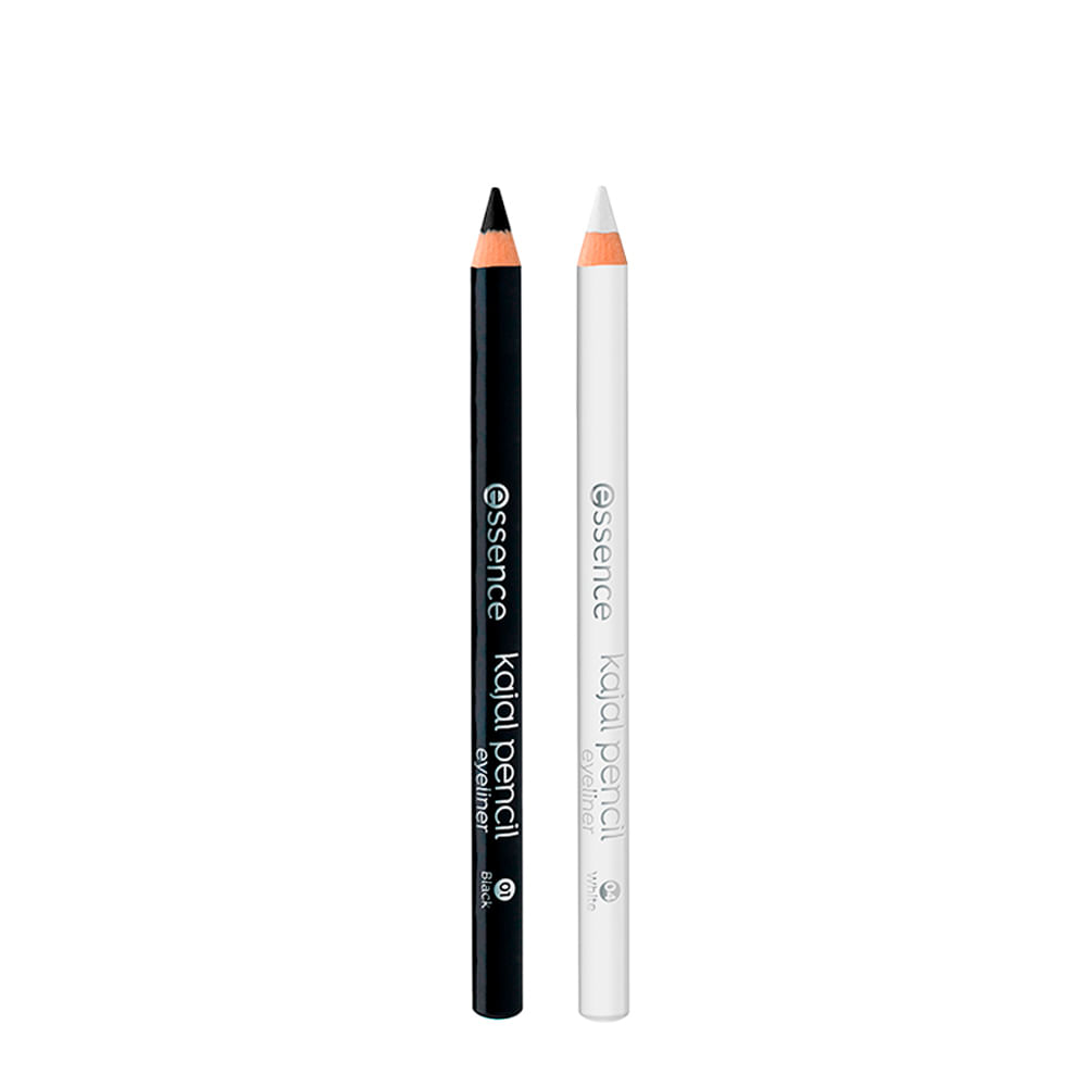 Kit Essence Lápis de Olho Cremoso Matte Kajal 01 Black 1g + Lápis de Olho Cremoso Matte Kajal 04 White 1g