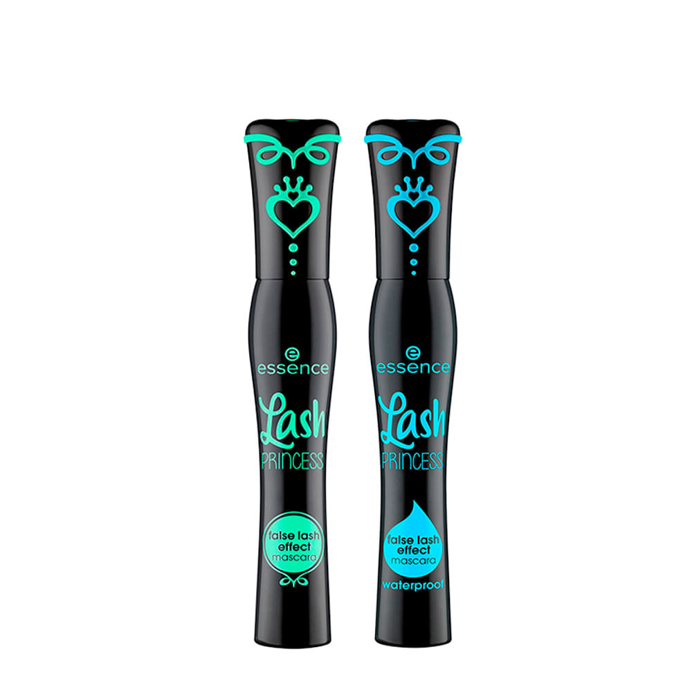Kit Essence Máscara para Cílios Lash Princess Preta 12ml + Máscara para Cílios Waterproof Preta 12ml