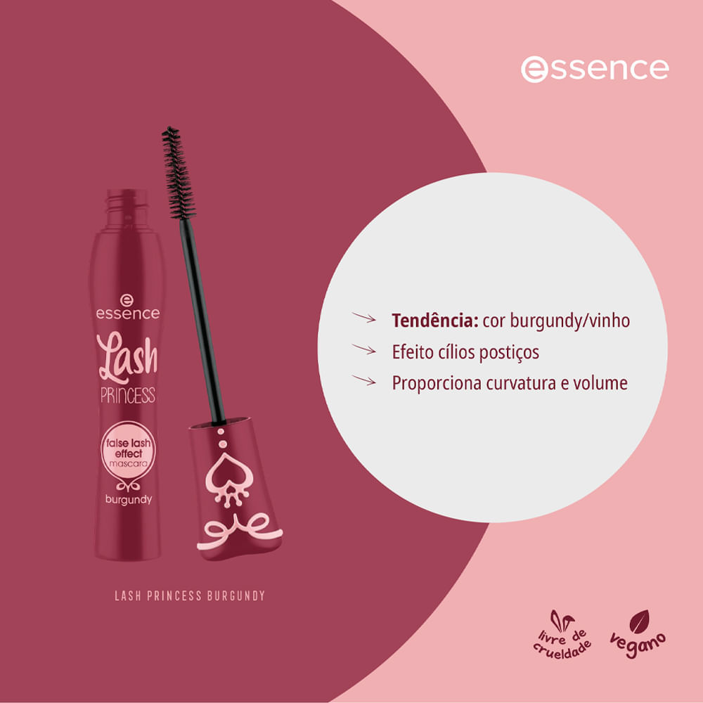 Máscara de Cílios Essence Lash Princess Burgundy Vinho 12ml — foto 10