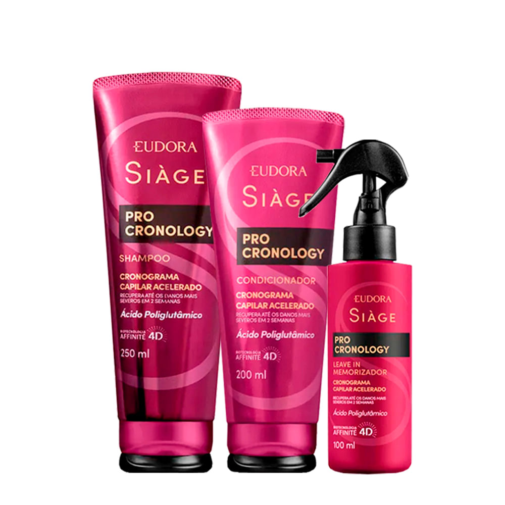 Kit Eudora Siàge Pro Cronology - 3 Produtos
