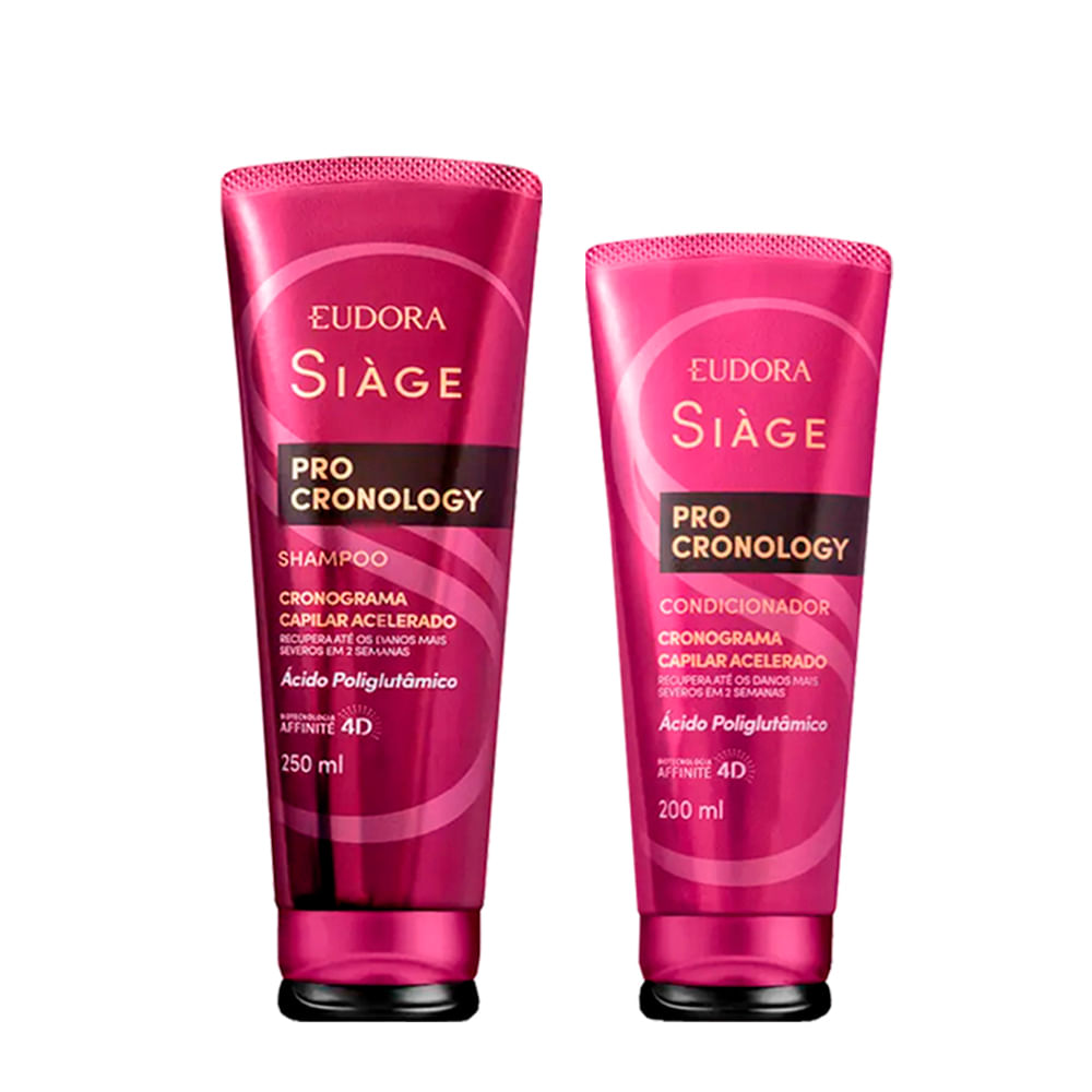 Kit Eudora Siàge Pro Cronology - Shampoo 250ml + Condicionador 200ml