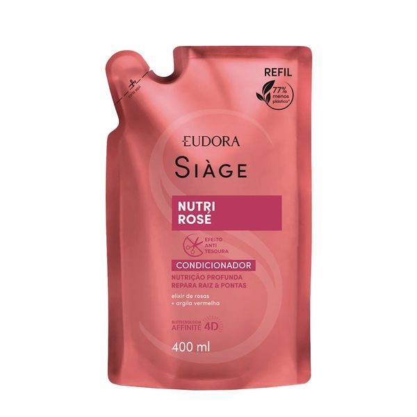 Condicionador Eudora Siàge Nutri Rosé Refil 400ml Condicionador Eudora Siàge Nutri Rosé 400 ml