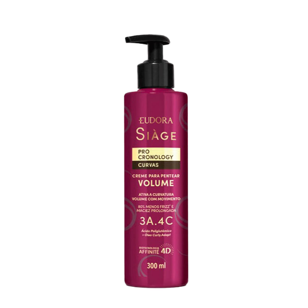 Creme para Pentear Eudora Siàge Pro Cronology Curvas Volume 300ml