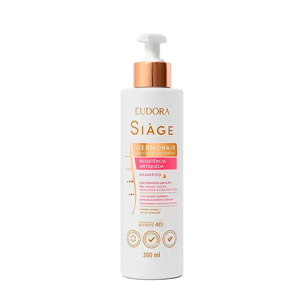 Shampoo Eudora Siage Resistência Antiqueda 300ml