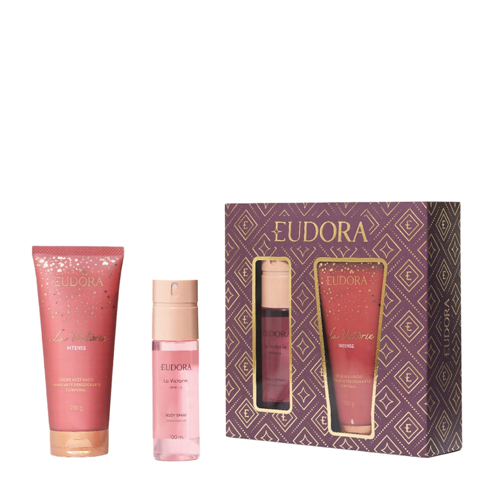 Kit Eudora La Victorie Intense Body Spray 100ml + Creme Hidratante 200g