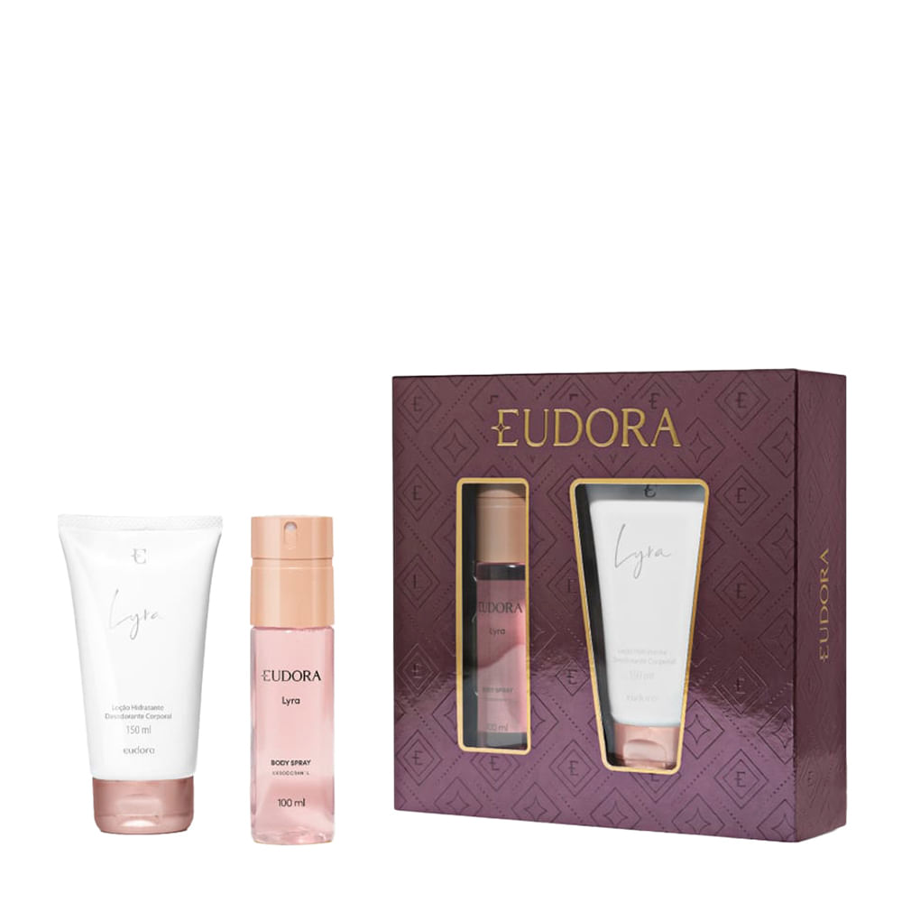 Kit Perfume Eudora Lyra Feminino - Body Spray 100ml + Loção Hidratante 150ml