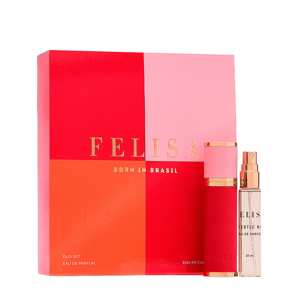 Kit Perfume Felisa Duo Feminino - Eau de Parfum 2X10ml Recarregável