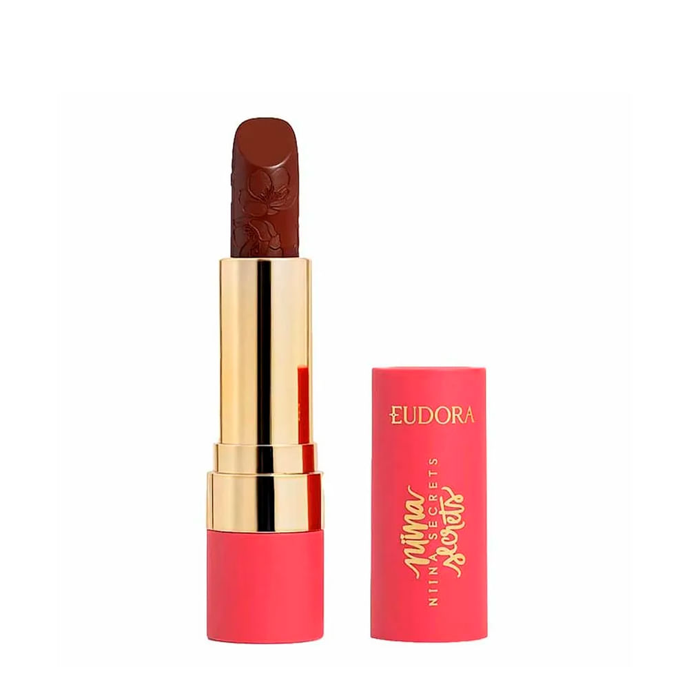Batom Eudora Niina Secrets Soft Petals Marrom Aveludado 3,6g