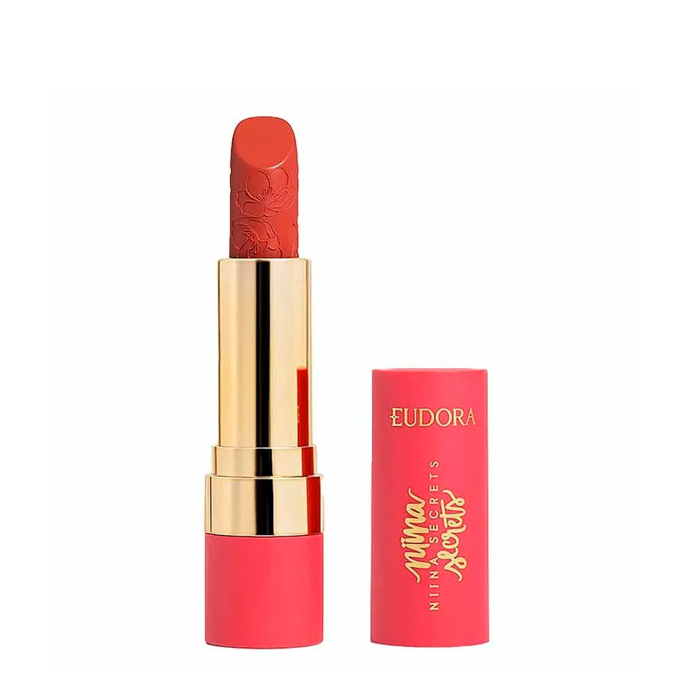 Batom Eudora Niina Secrets Soft Petals Vermelho Romântico 3,6g