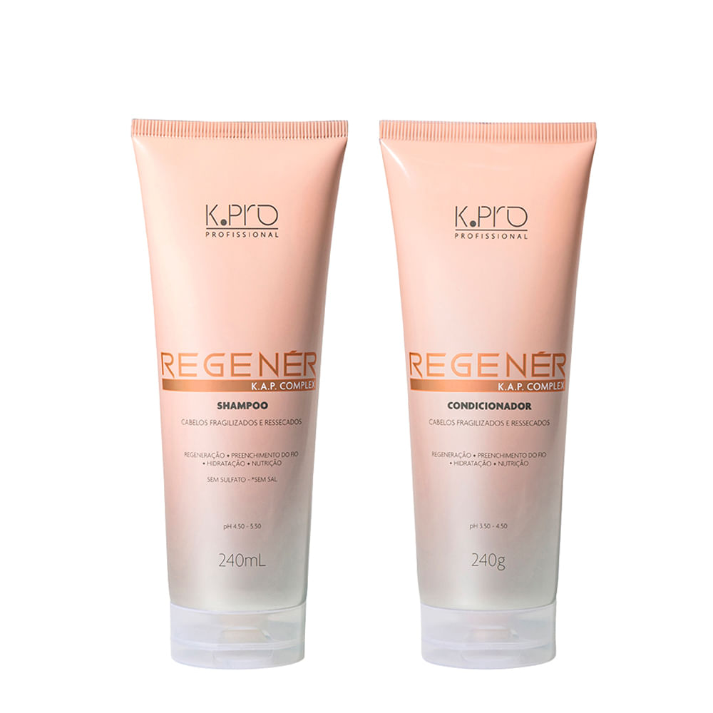 Kit K-Pro Profissional Regenér K.A.P Complex - Shampoo 240ml + Condicionador 240g