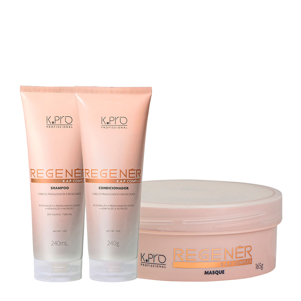 Kit K-Pro Profissional Regenér K.A.P Complex - Shampoo 240ml + Máscara 165g