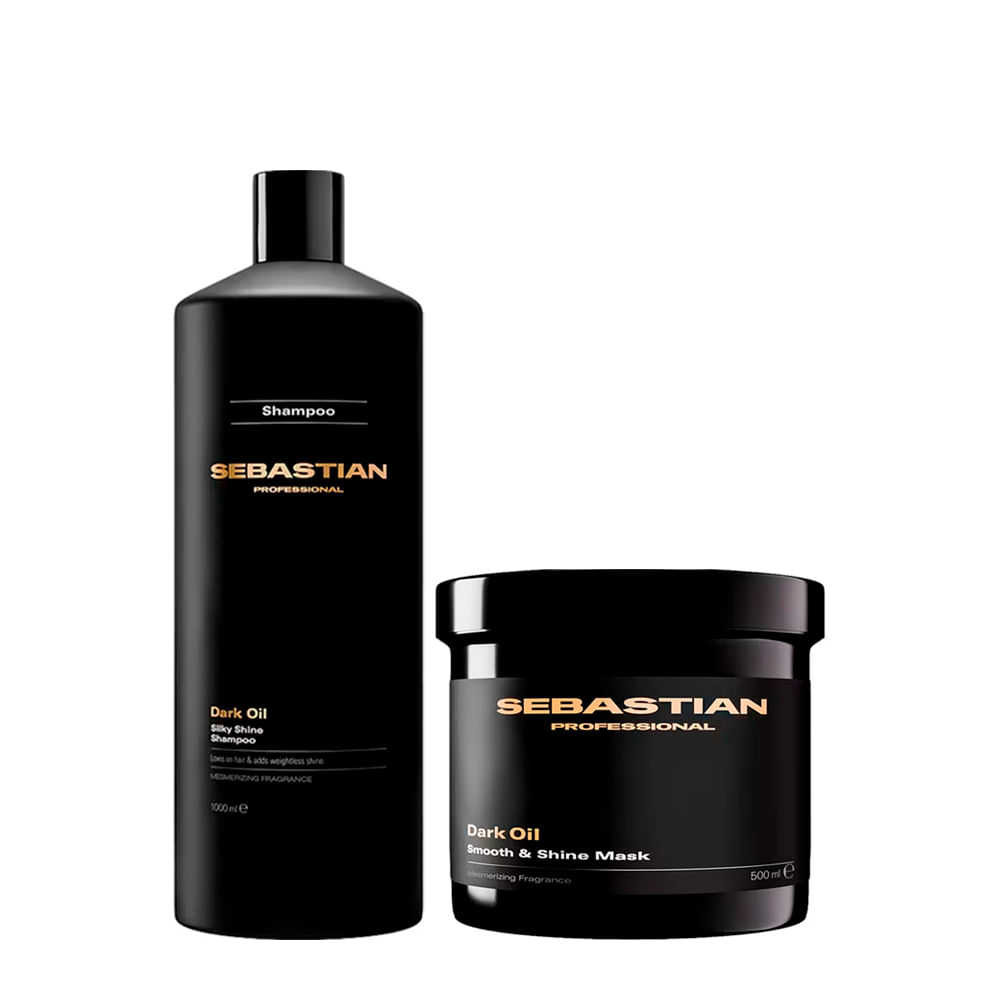 Kit Sebastian Professional Dark Oil - Shampoo 1000ml + Máscara 500ml