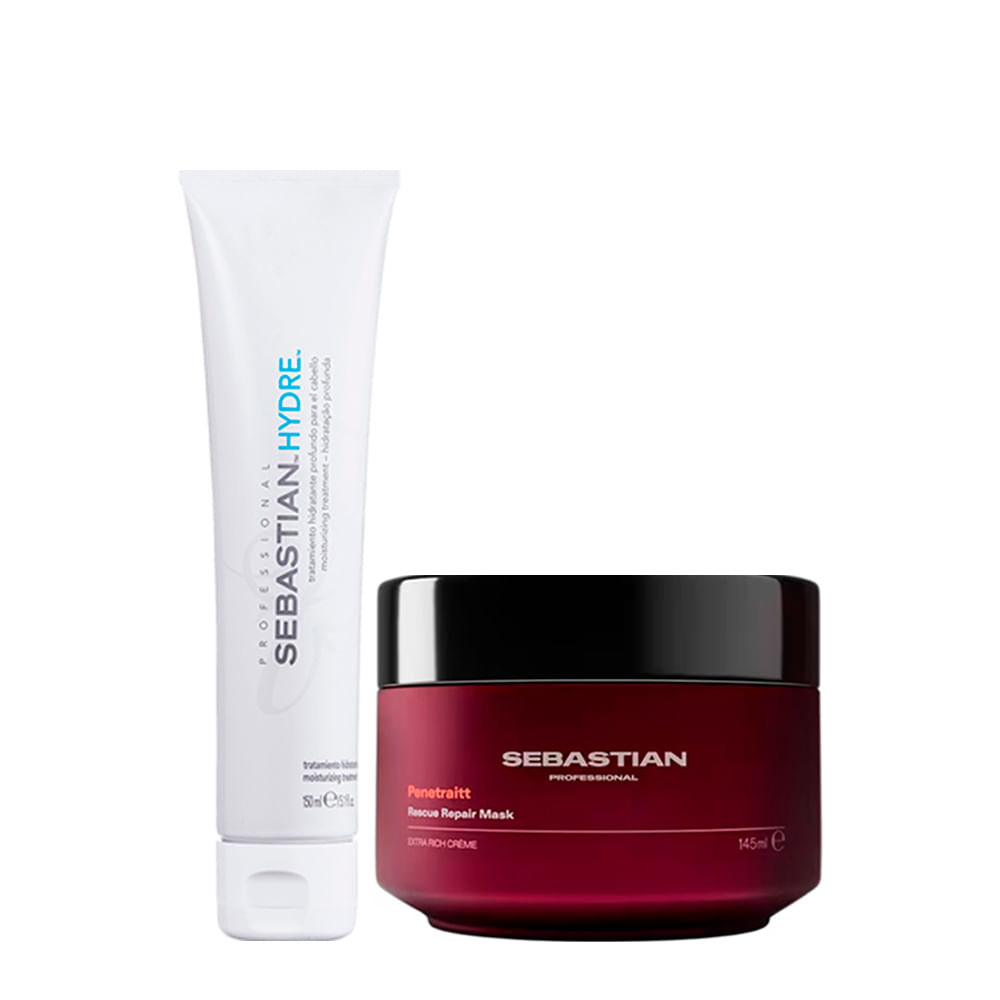 Kit Sebastian Professional Penetraitt Máscara 150ml + Hydre Máscara 150ml
