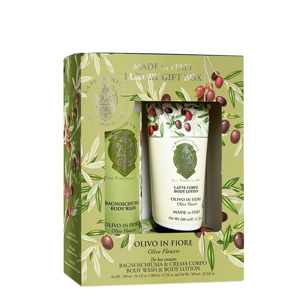 Kit La Florentina Body Care Folha de Oliveira - Gel de Banho 500 ml + Loção Corporal 200 ml