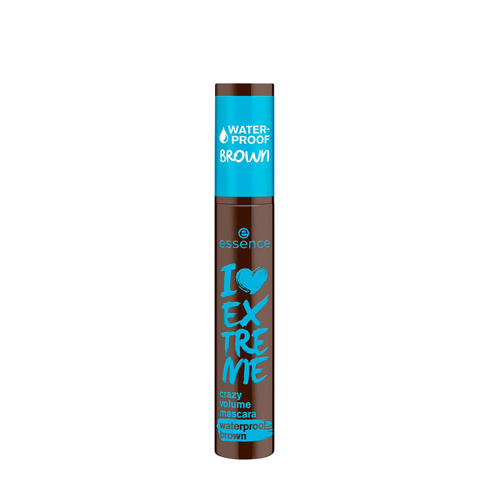 Máscara para Cílios de Volume Essence I Love Extreme à Prova D'àgua Crazy Waterproof Brown 12ml