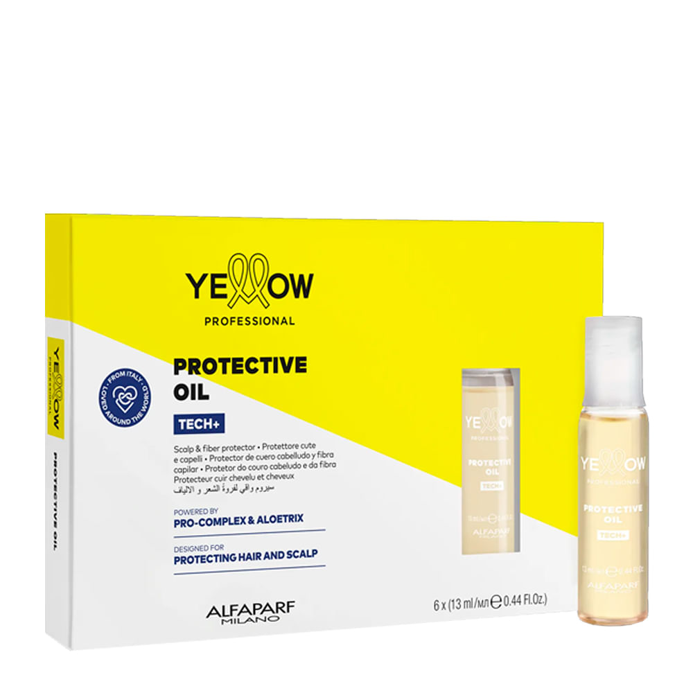 Kit Ampola Yellow Professional Tech+Protective Oil - 6 Unidades