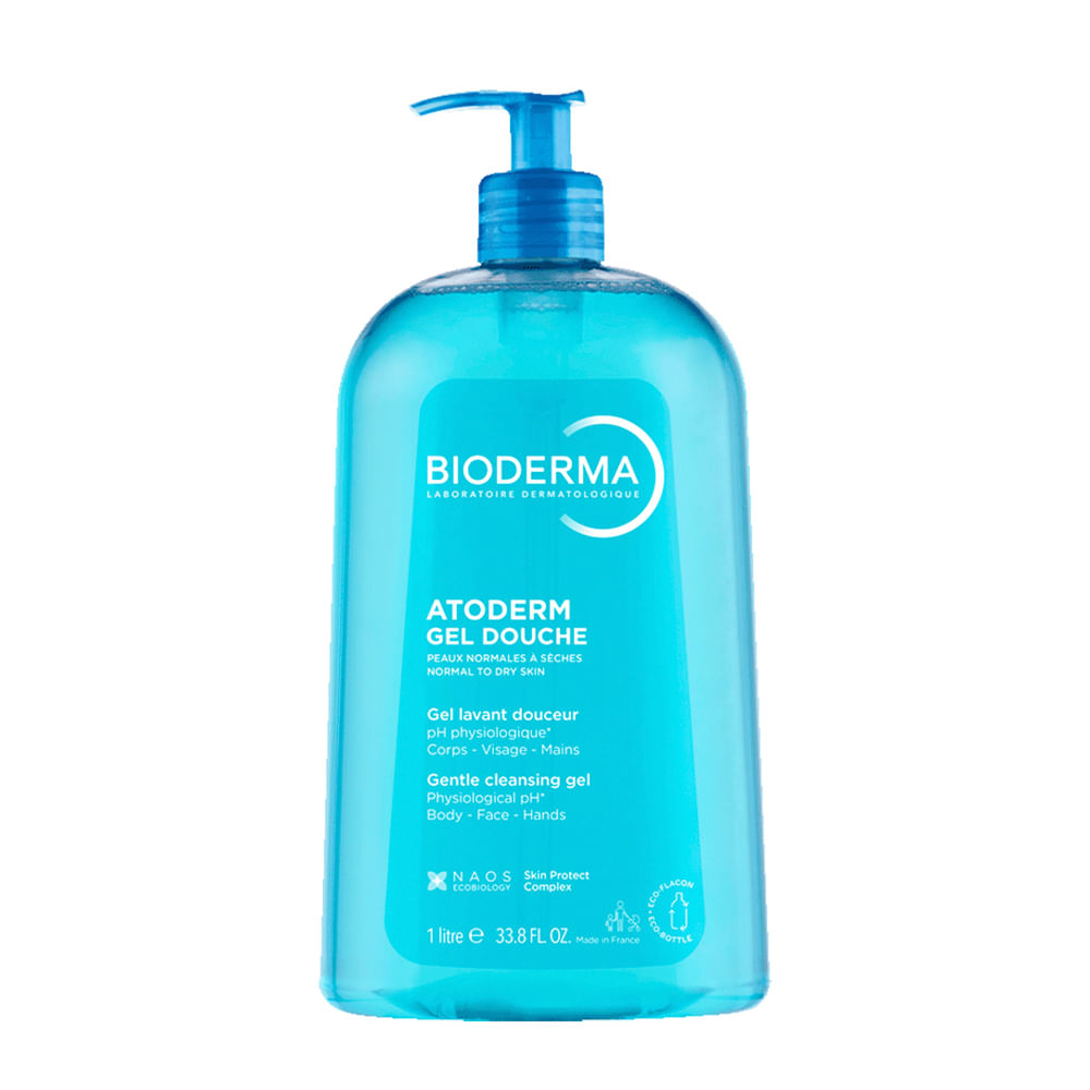 Gel de Banho Higiene Diária Antirressecamento Bioderma Atoderm 1 Litro