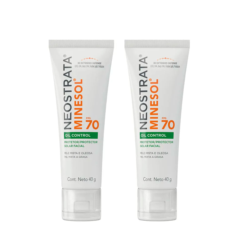 Kit Neostrata Minesol Protetor Solar Facial Sem Cor FPS 70 40g - 2 Unidades