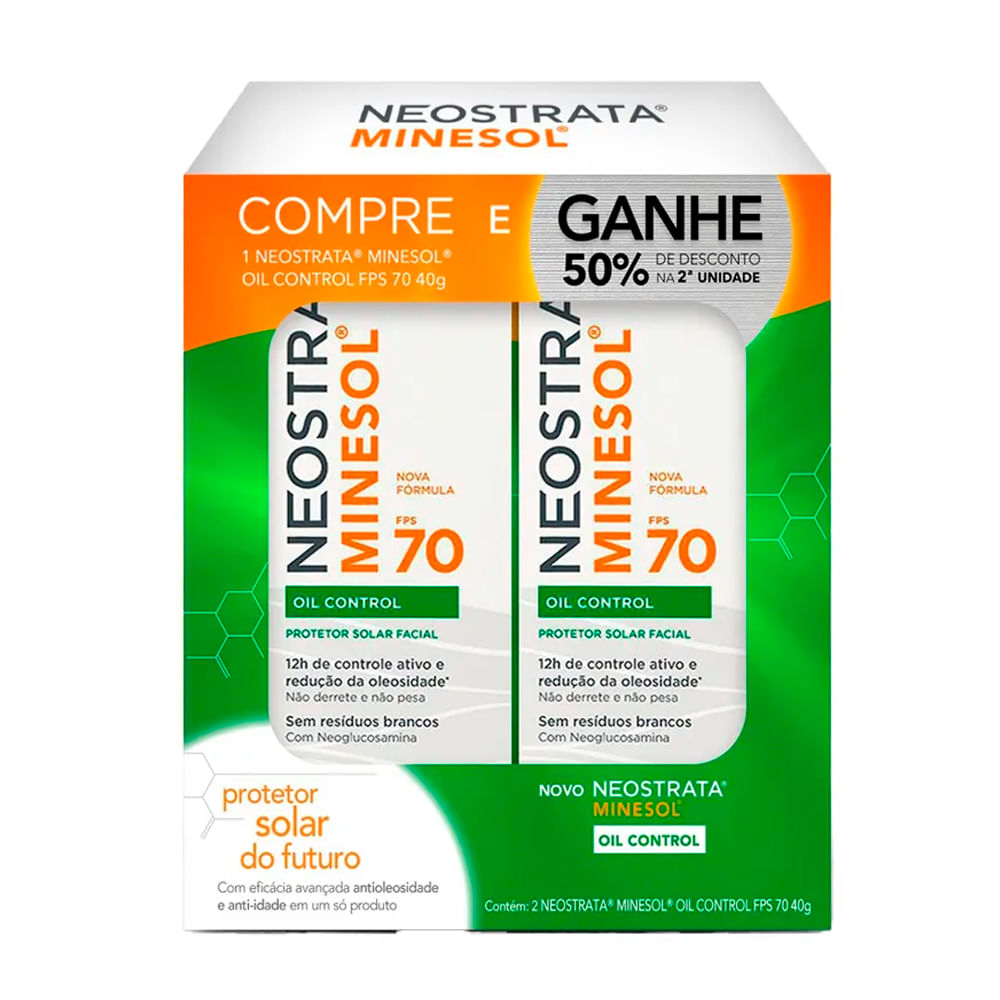 Kit Neostrata Minesol Oil Control Protetor Solar Facial Fps70 40G - 2 Unidades
