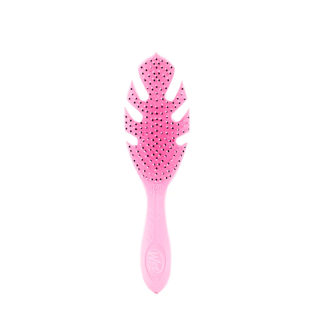 Escova para Desembaraçar Wetbrush Go Green Folha Rosa
