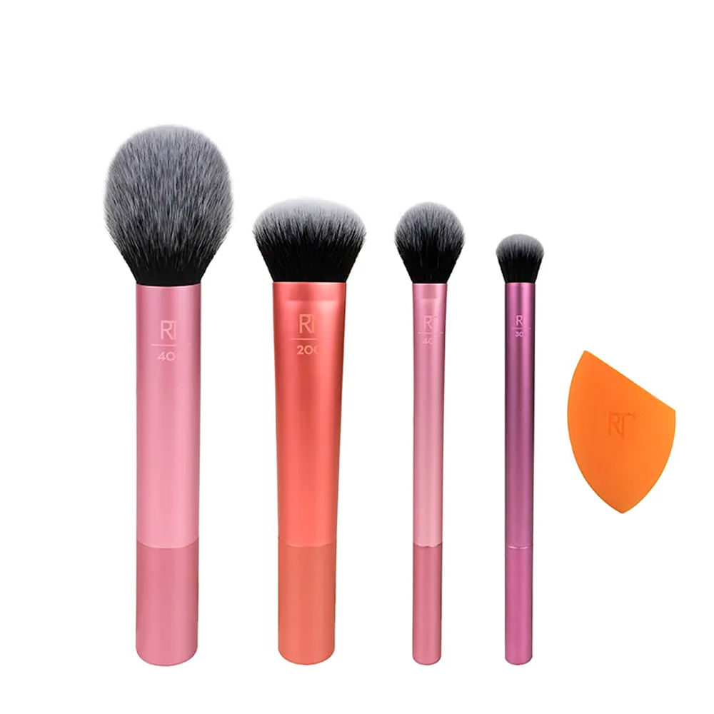 Kit de Pincéis para Maquiagem Real Techniques Everyday Essentials Set Roxo