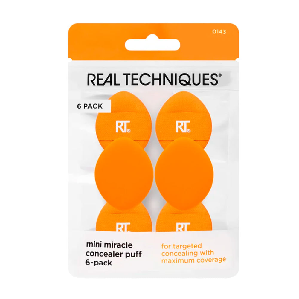 Kit Esponjas Mini para Corretivo Real Techniques com 6 Unidades