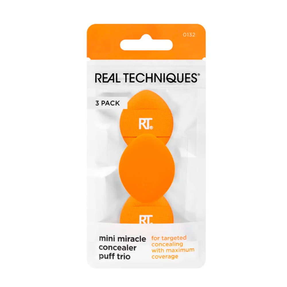 Kit Esponjas Mini para Corretivo Real Techniques com 3 Unidades