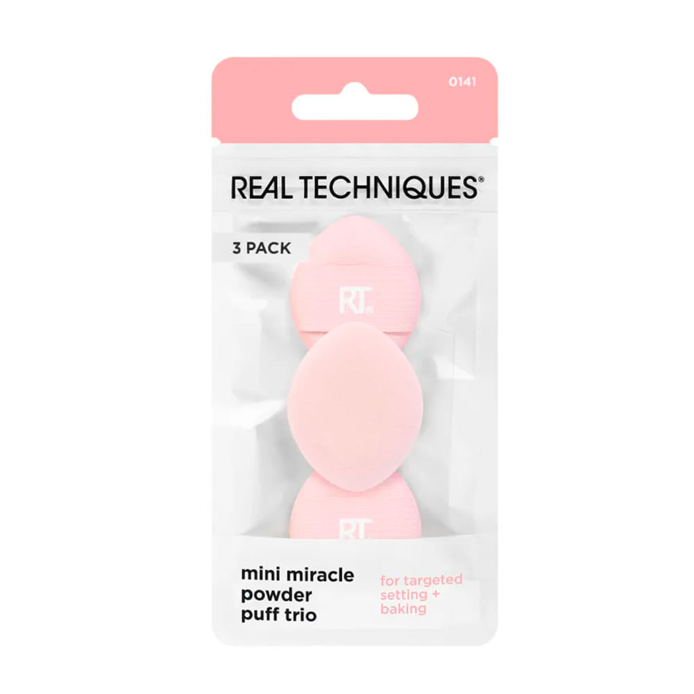 Kit Esponjas para Pó Real Techniques com 3 Unidades