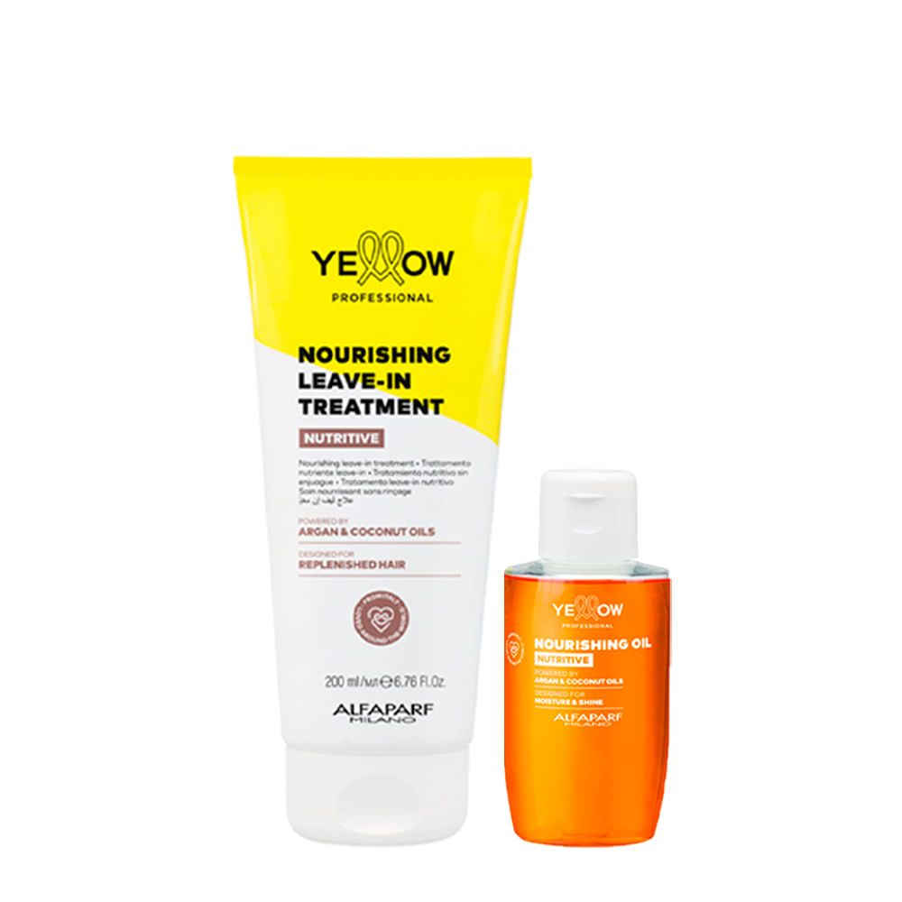 Kit Yellow Professional Nutritive Leave-in 200ml + Óleo 100ml