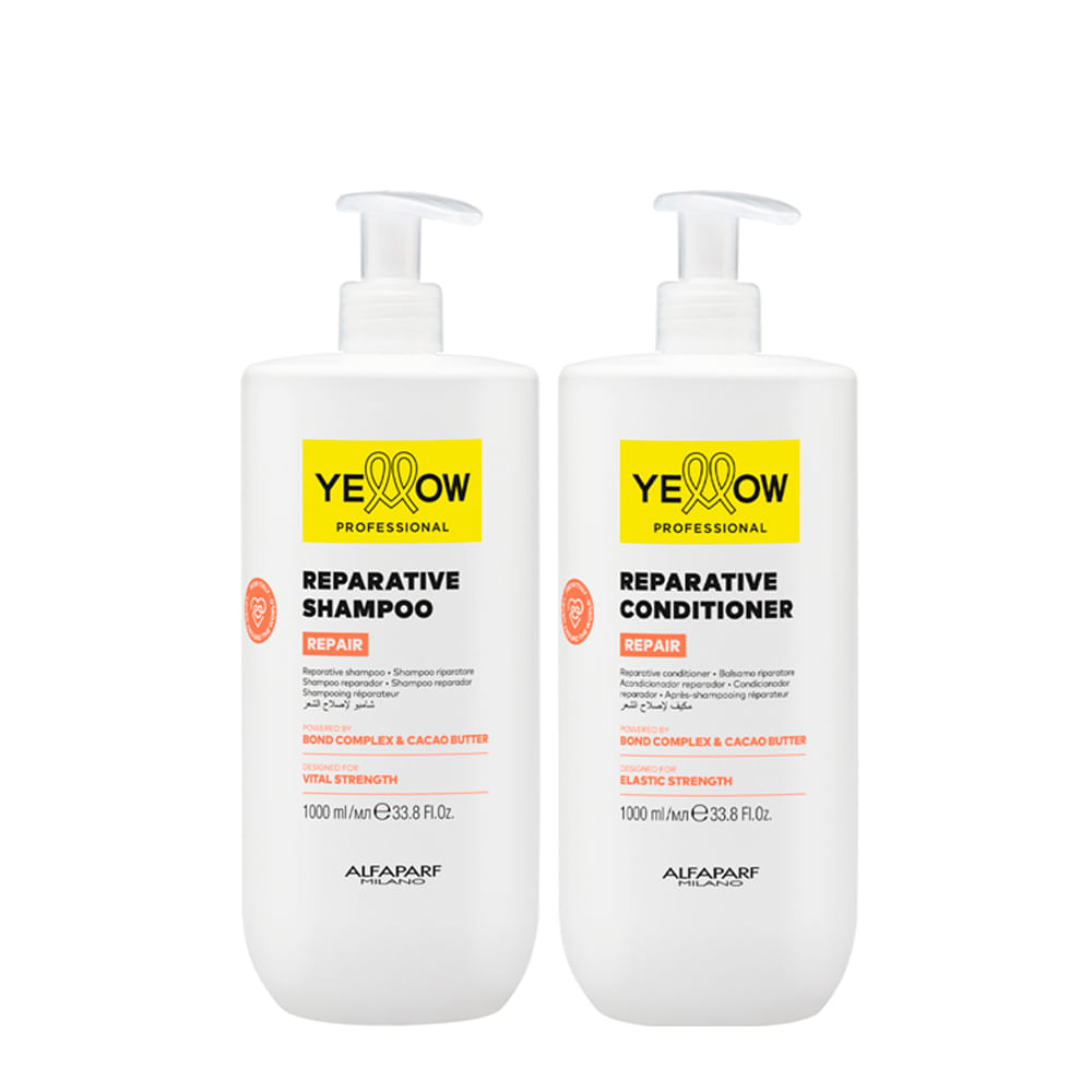 Kit Yellow Professional Repair Shampoo 1000ml + Condicionador 1000ml