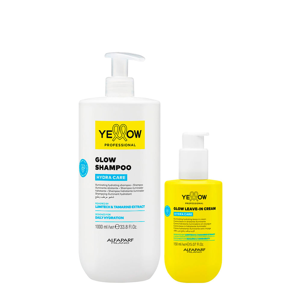 Kit Yellow Professional Hydra Care Shampoo 1000ml + Leave-in 150ml
