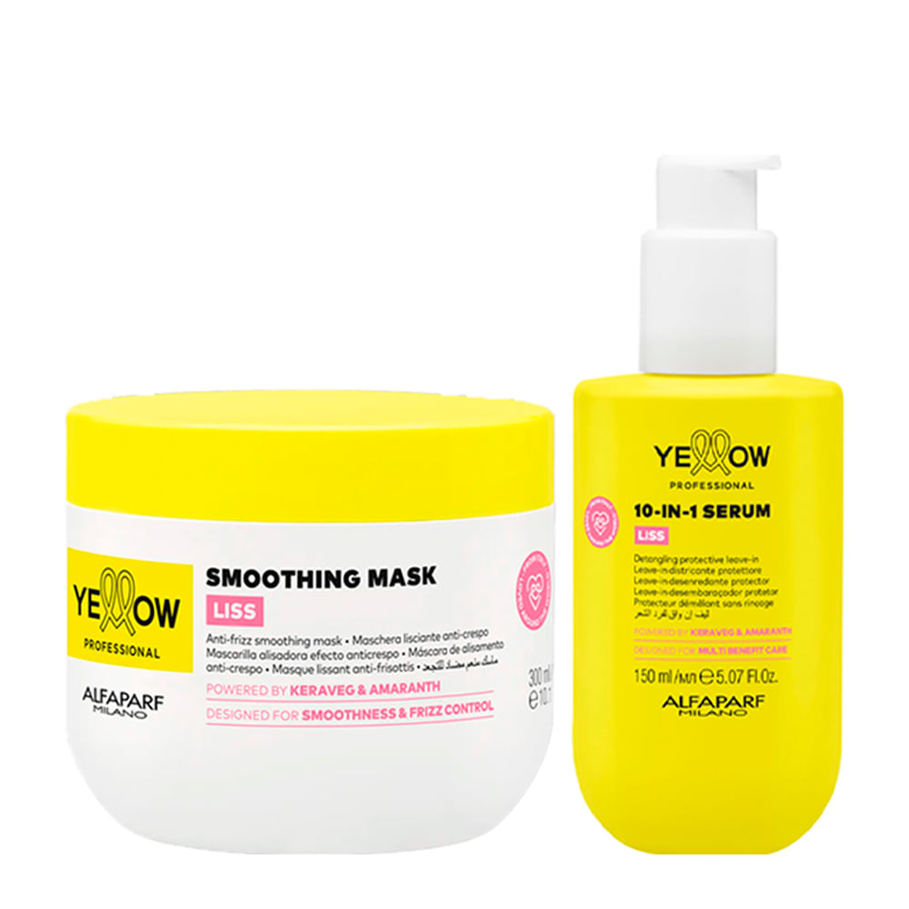 Kit Yellow Professional Liss Leaven-in 150ml + Máscara 300ml