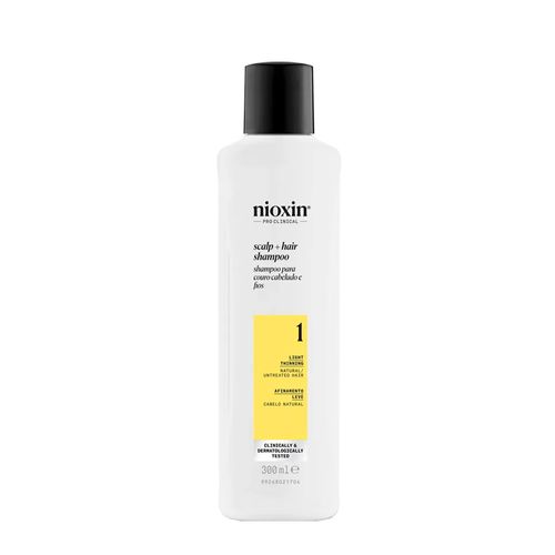 Shampoo Nioxin para Cabelo Natural com Afinamento Leve - Sistema 1 300ml