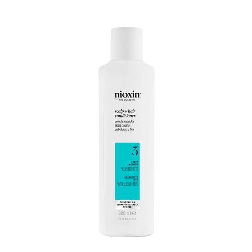 Condicionador Nioxin para Cabelo Colorido, Seco, Danificado Afinamento Leve Sistema 3 300ml