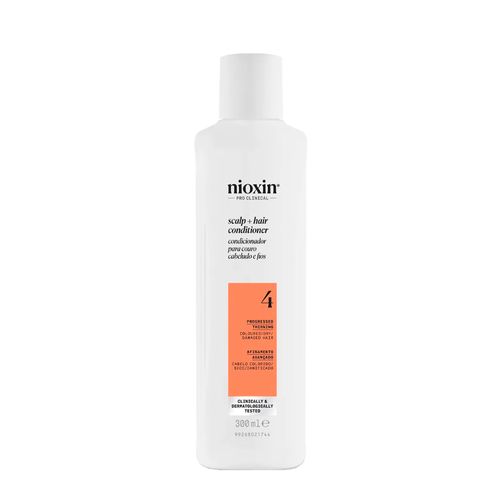 Condicionador Nioxin Cabelo Colorido, Seco, Danificado Afinamento Avançado Sistema 4 300ml