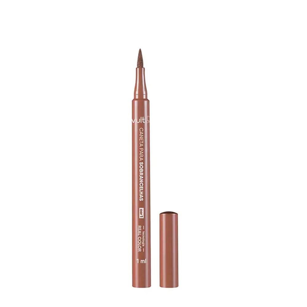 Caneta para Sobrancelhas Vult Real Color 02 Preto 1ml