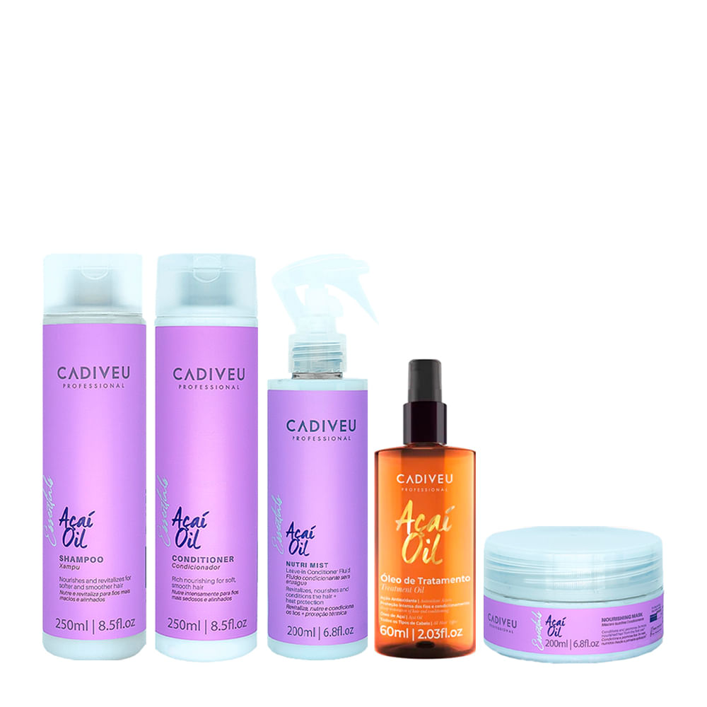 Kit Cadiveu Professional Essentials Açaí Oil Full Routine Premium