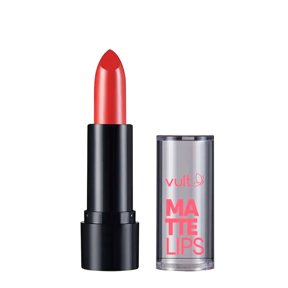 Batom Cremoso Vult Matte Lips 12 Vermelho Carmim