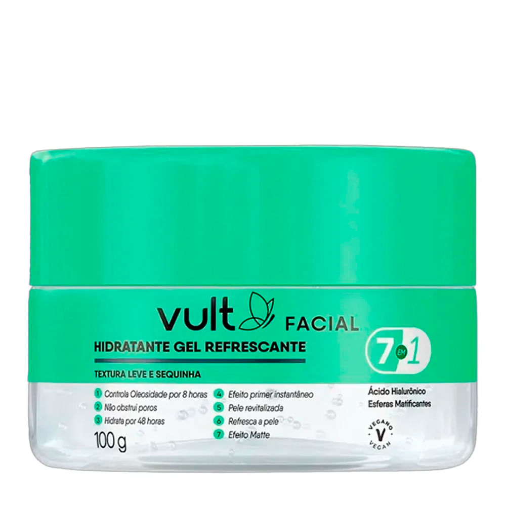 Gel Hidratante Refrescante Vult Facial 7 em 1 100g