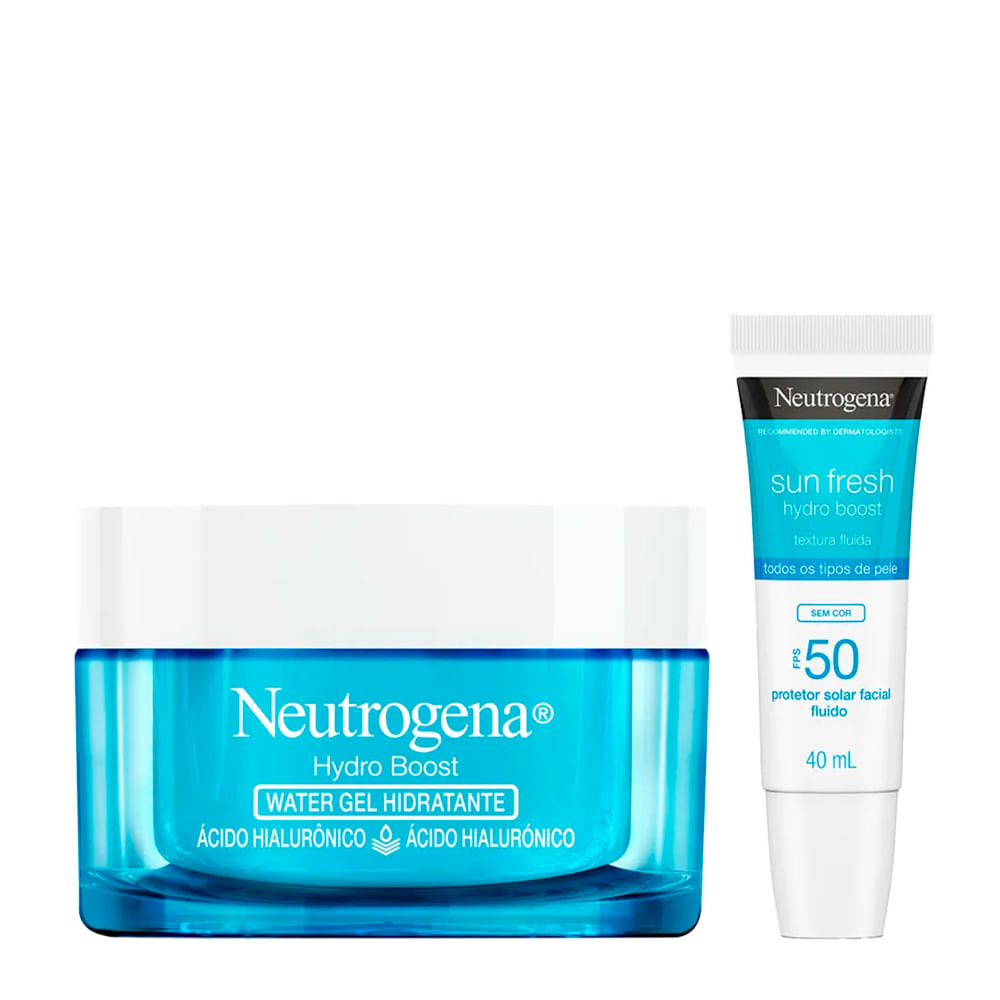 Kit Neutrogena Hydro Boost Hidratante Facial 50g + Protetor 40ml